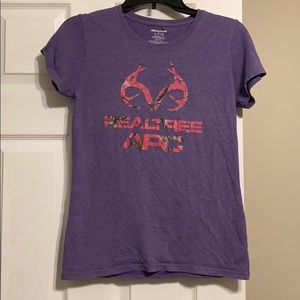 A purple RealTree tee